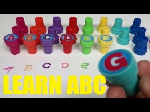 Learn the ABC Alphabet with color letters stamps for Toddlers - abc song 