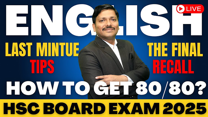HOW TO SCORE 80/80 IN ENGLISH HSC BOARD EXAM 2025 ? #hsc2025 ENGLISH MAHAREVISION LEC 7- DINESH SIR