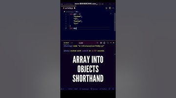 🤩🤩 NEW Array Into Objects Shorthand using JavaScript ES6 #shorts #javascript #programming #ytshorts