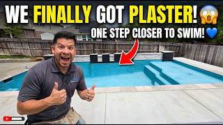 Plaster Day, Pebble Sheen Blue Surf in this Pool