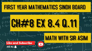 First Year Mathematics ,Lecture #172 Chapter#8. EX 8.4 , Q.11.Binomial Theorem of any Index