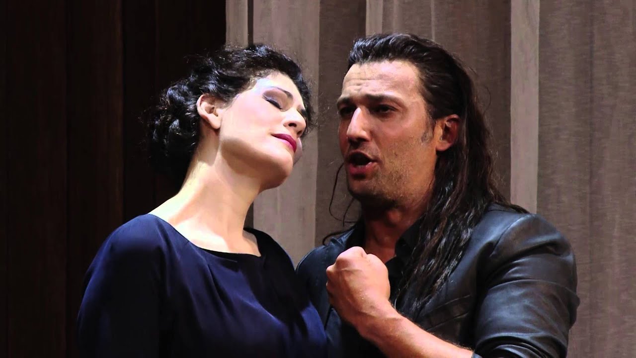 Anja Harteros and Jonas Kaufmann in act one of LA FORZA DEL DESTINO