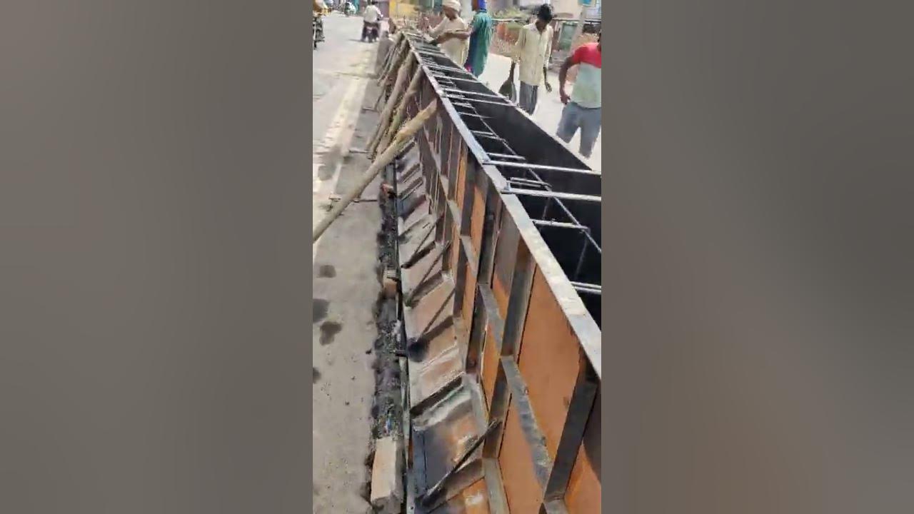 construction Rcc crash barrier /divider YouTube