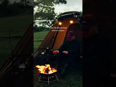 Scope out then try again! 😮💨🌱🌲 #raccoonscamping #outdoor #camping #mongolia #cooking