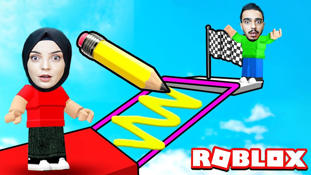 KENDİ PARKURUMUZU ÇİZDİK !! 😱 Roblox Draw Obby