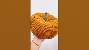 mecrame pumpkin #macramelove #diy #macrame for beginners 😻#homedecor #macrametutorial
