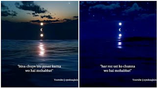 Bina Chuye Bhi Pyaar Karna Wo Hai Mohabbat  Love And Sad Shayari Status   Sad Shayari Status