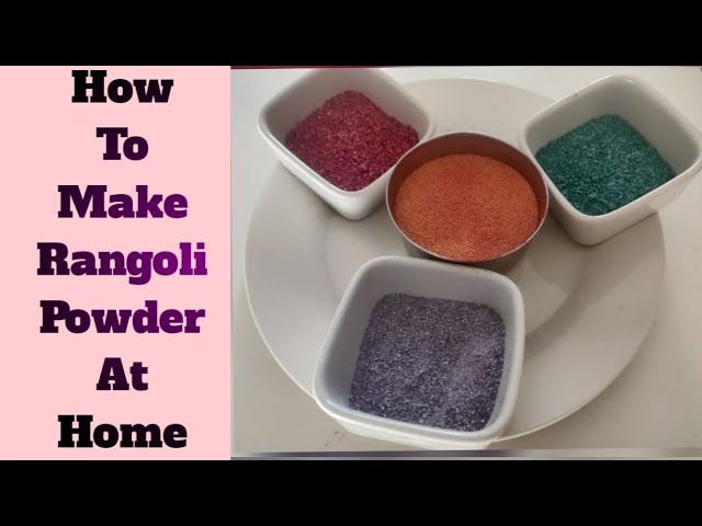 How to make Rangoli powder at home