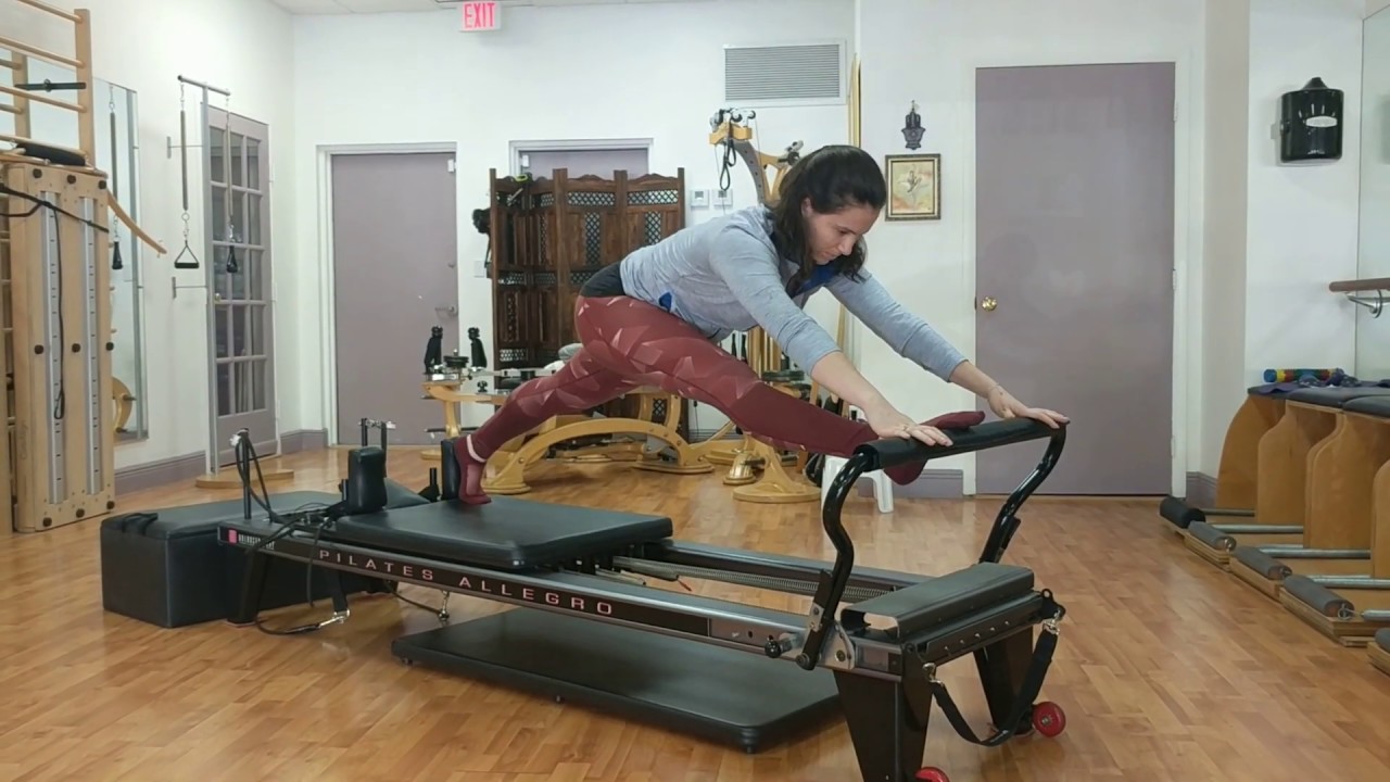 Lunges on the Pilates Reformer into a deep split YouTube