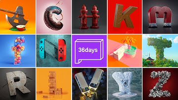 A to Z Alphabets Animation 2022. 36days of type. ABCD Animated Alphabets