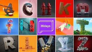 A To Z Alphabets Animation 2022. 36Days Of Type. Abcd Animated Alphabets