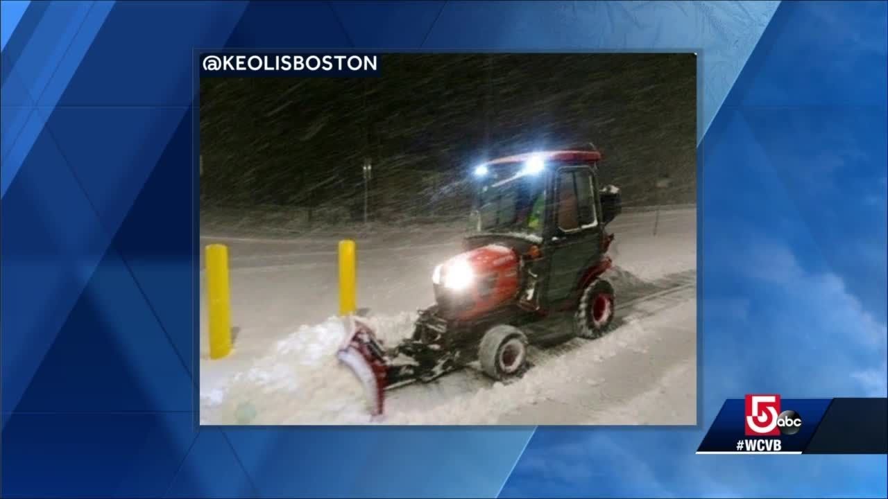 MBTA: Crews working hard, but stay home if possible