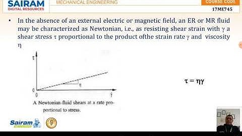 Lecture video2_17ME745_Module2_Magnetorheological & Electrorhelogical fluids_Dr C Anil Kumar