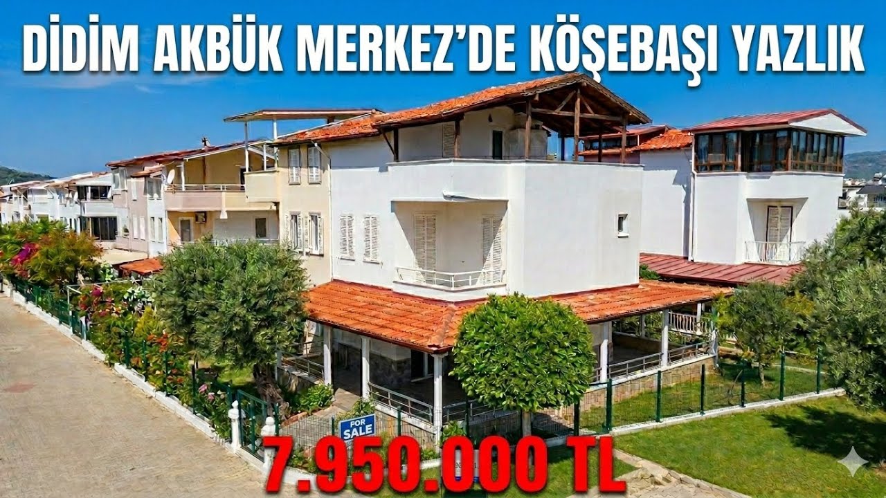AKBÜK MERKEZ’DE KÖŞEBAŞI 3+1 BAHÇELİ YAZLIK 7.950.000tl #bahçeliev #satılıkyazlık #akbükdesatılık 