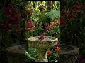 Hidden Camera Captures a Brilliant Red Hummingbird Enjoying a Refreshing Bath 🐦💧 #hummingbird