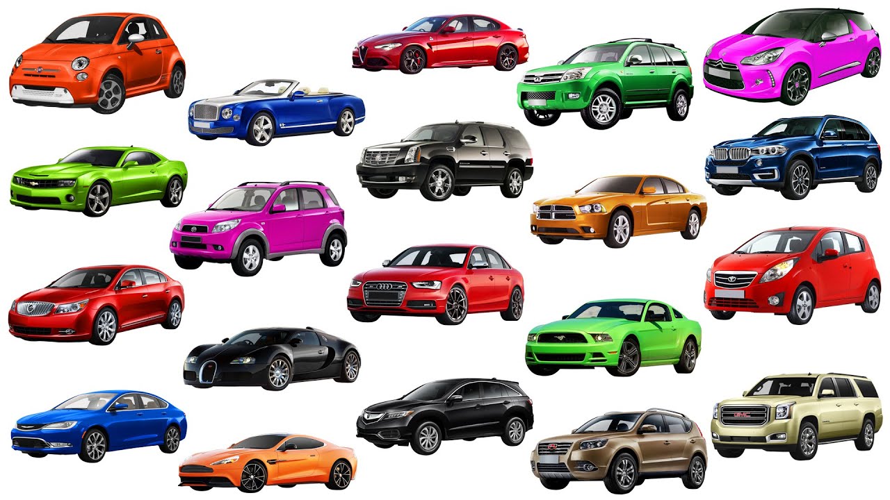 A to G  Brand of cars names of cars. Learn transportation for kids. Names of street vehicles 