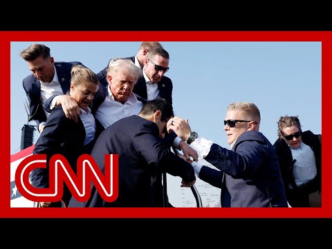Video appears to show suspected Trump shooter on a roof