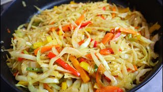 How To Make Jamaican Steamed Cabbage Step By Step | Cabbage Recipe | Delicious Fried Cabbage