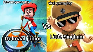 Golmaal junior new version Vs Little Singham old version very fantastic game #runninggamesinside screenshot 2