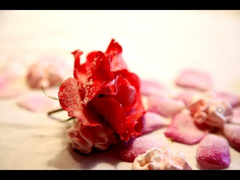 How to make Shimmering Sugar Rose Petals - Candied Rose Petals - Heghineh Cooking Show