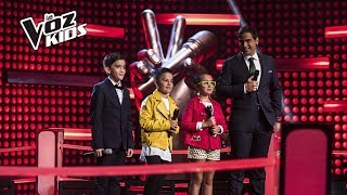 Video thumbnail of "Jorge, Monserrat y Juanse cantaron en la Súper Batalla de Yatra | La Voz Kids Colombia 2018"