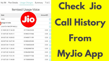 How To Get incoming and outgoing Call details in Myjio App - Check Your Jio Sim Call History