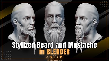 Stylized Beard and Mustache in Blender - Blender Hair
