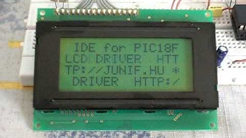 IDE for PIC18F HITACHI HD44780 4Bit Mode LCD Driver