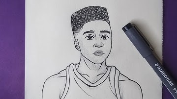 How to Draw LUCAS - Stranger Things 4 | Step by Step