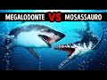 O Que Aconteceria Se O Megalodonte Encontrasse O Mosassauro, O Gigante Dinossauro do Mar