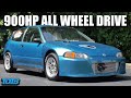 900HP AWD Turbo K20 Honda Civic Review! "The Green Dragon"