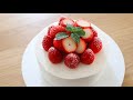 【クリスマスや誕生日に】バター不使用のしっとりいちごのショートケーキ｜Strawberry Sponge cake ｜ Gateau aux fraises