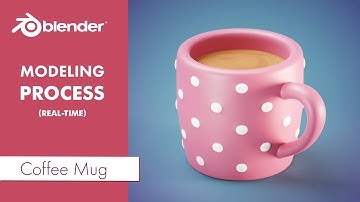 Coffee Mug Modeling Process In Blender (Real-Time)