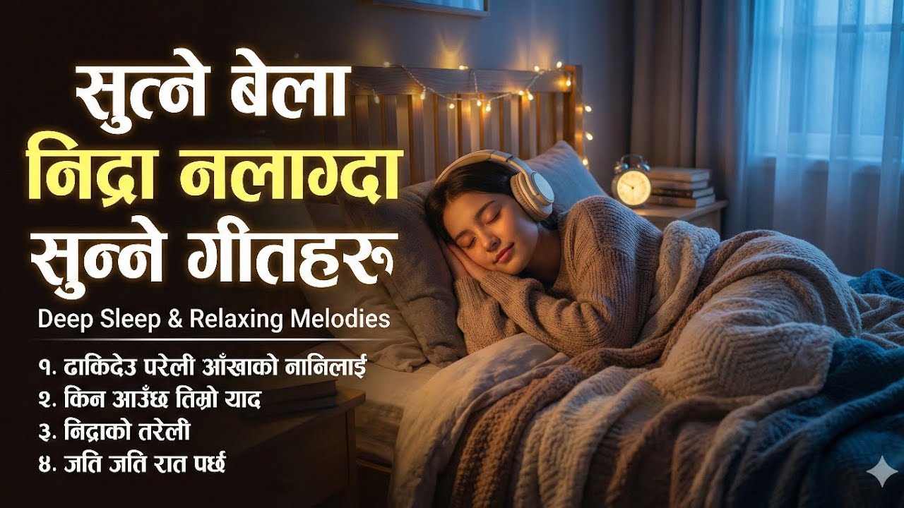 १० मिनेटमा गहिरो निद्रा पार्ने गीतहरु | Sutne Bela Sunne Geet Haru | Nidra Nalagda Sunne Soft Geet 