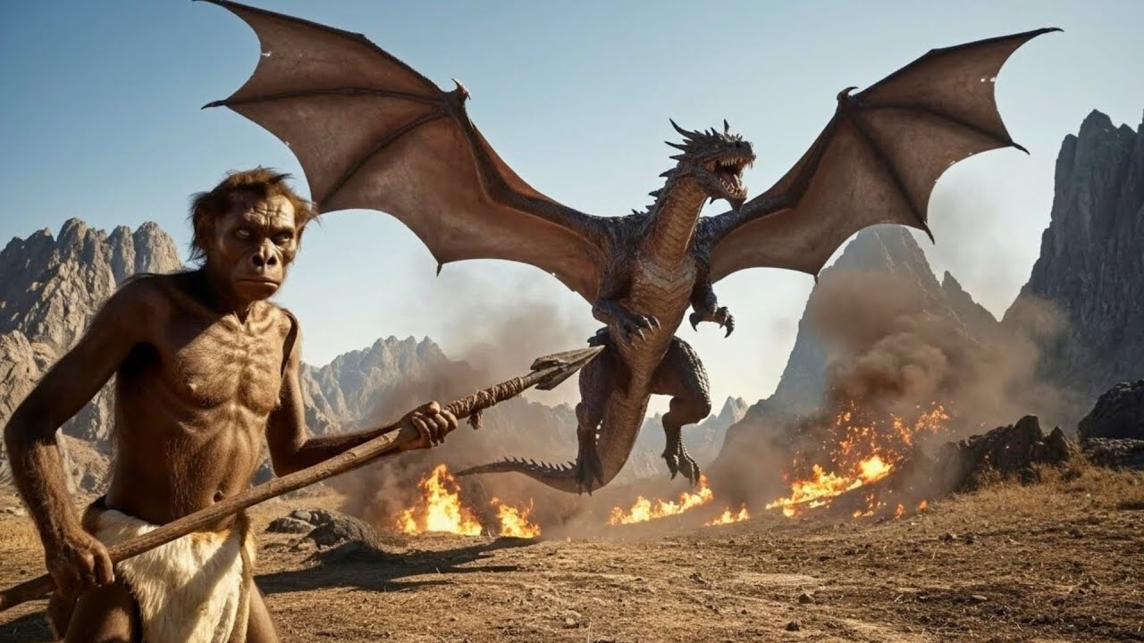 Life 3.5 Million Years Ago | Caveman Battles the Dragon Fish to Save His Wife