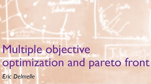 Multiobjective optimization & the pareto front