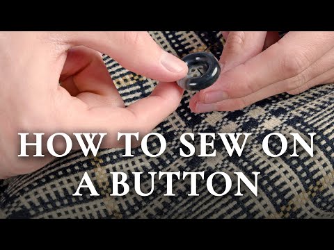 Video: How To Sew A Button To A Jacket