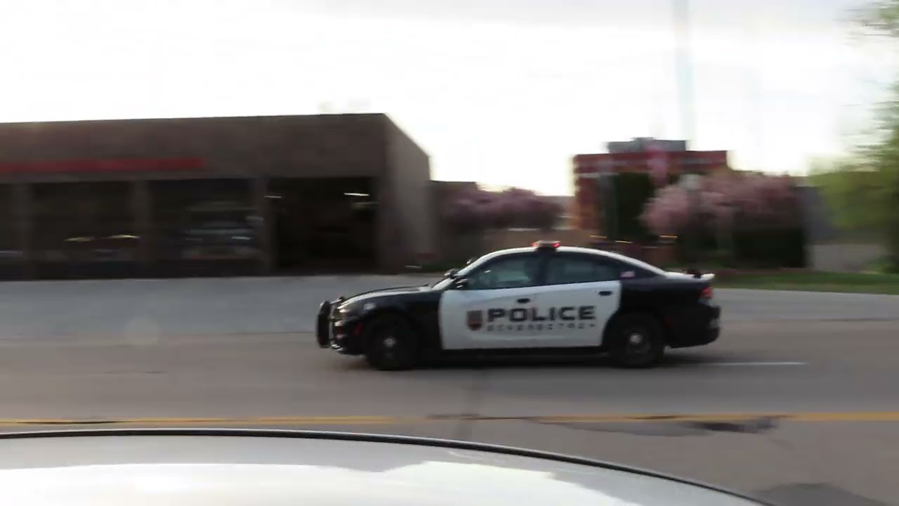 Schenectady, NY police car responding lights and sirens 