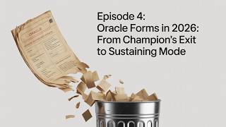 Episode 4 - Oracle Forms in 2026: Sustaining Mode, No Roadmap & Why Migration Is Now Strategic