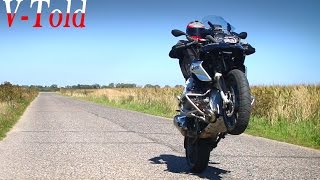 NEVER ride without a helmet!  - BMW R 1200 GS pulling wheelies
