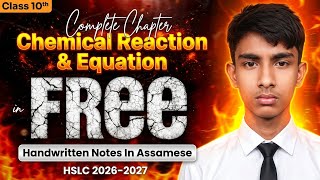 Class 10 Science Chapter 1 Notes PDF | Chemical Reactions &amp; Equations | HSLC 2026–2027 (100% FREE)