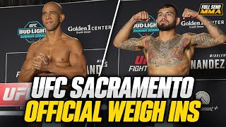 UFC Sacramento Official Weigh Ins Anthony Hernandez vs Gregory Rodrigues