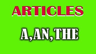 Articles In English Grammar