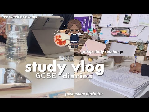 Study vlog 📑 last week of GCSEs, post exam declutter, stu(dying)