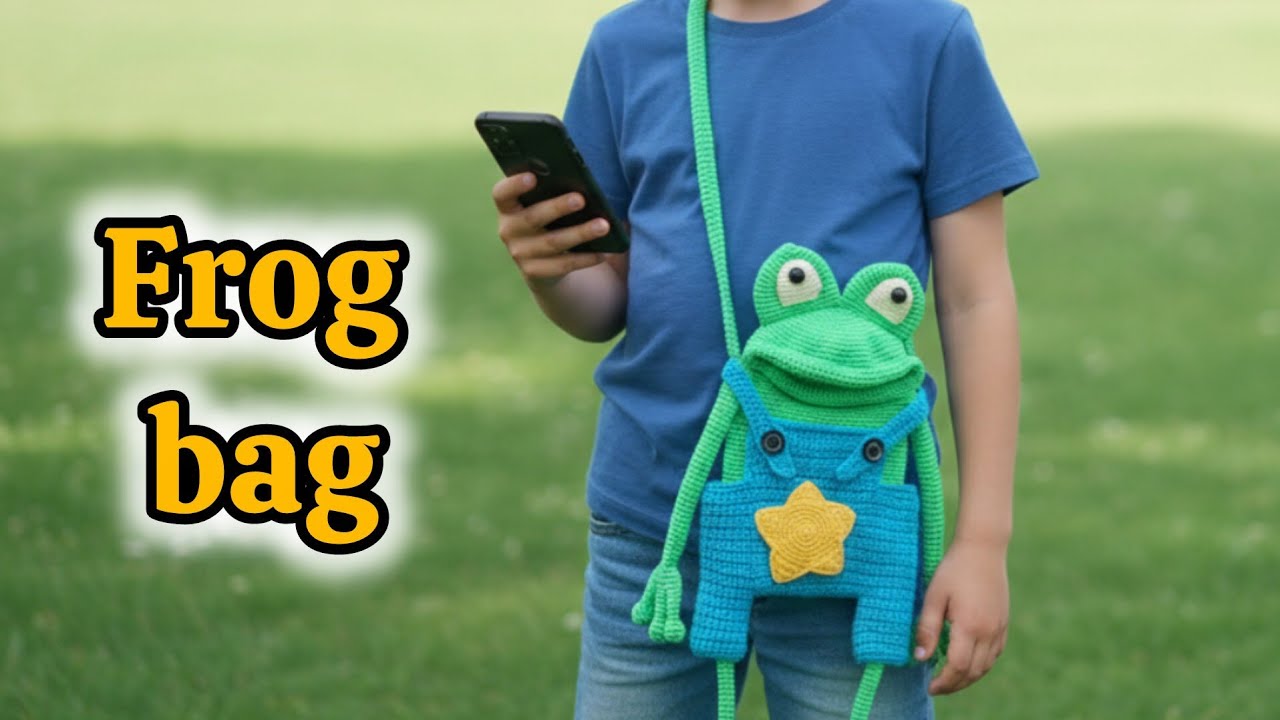 🐸**Trend 2025: Knitted Frog Phone Case! Pattern from Zero to Hundred (Knitting/Crocheting)*🐸part6/6