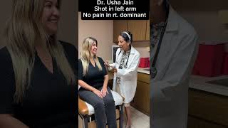 All shots in one arm so no pain in rt. arn.#drushajain #shots#nopain