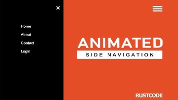 Animated Side Navigation Bar Using Html Css and Javascript