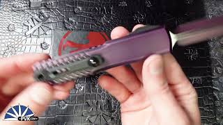 Microtech Ultratech Gen 4 11224HT-1PUAA, Black Double Edge, Half Tri-Grip Purple Abrasion Handle
Microtech Ultratech Gen 4 11224HT-1PUAA, Black Double Edge Blade, Half Tri-Grip Purple Abrasion Handle.
These are the newest Gen which are not ZBP, gen 3 is ZBP these are gen 4 which has the normal dual fuel drive system
The New OTF Dual Fuel Drive system makes these knives the smoothest Microtech has ever created, allowing for exceptionally effortless opening and closing. The new switch is mounted on a milled platform (Crud Cutter), which helps to minimize pocket lint and debris, reducing friction and enhancing reliability while decreasing the need for frequent cleaning
This new style OTF Auto from Microtech is a reminder of the companys roots in the auto market, while showing of the subtle engineering upgrades that keep them in the forefront of the industry while keeping the products they make affordable for everyone.
https://pvk.com/microtech-ultratech-gen-4-11224ht-1puaa-black-double-edge-blade-half-tri-grip-purple-abrasion-handle Microtech Ultratech Gen 4 11224HT-1PUAA, Black Double Edge, Half Tri-Grip Purple Abrasion Handle
