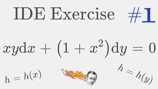 IDE Exercise #1 - A one Dimensional Integrating Factor! [ h(x) and h(y) ]
