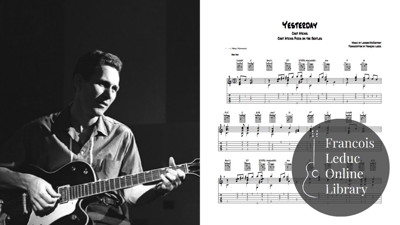 Yesterday - Chet Atkins (Transcription) - YouTube